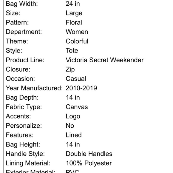 VS PINK Dogs & VS Weekender Bag - Picture 7 of 7